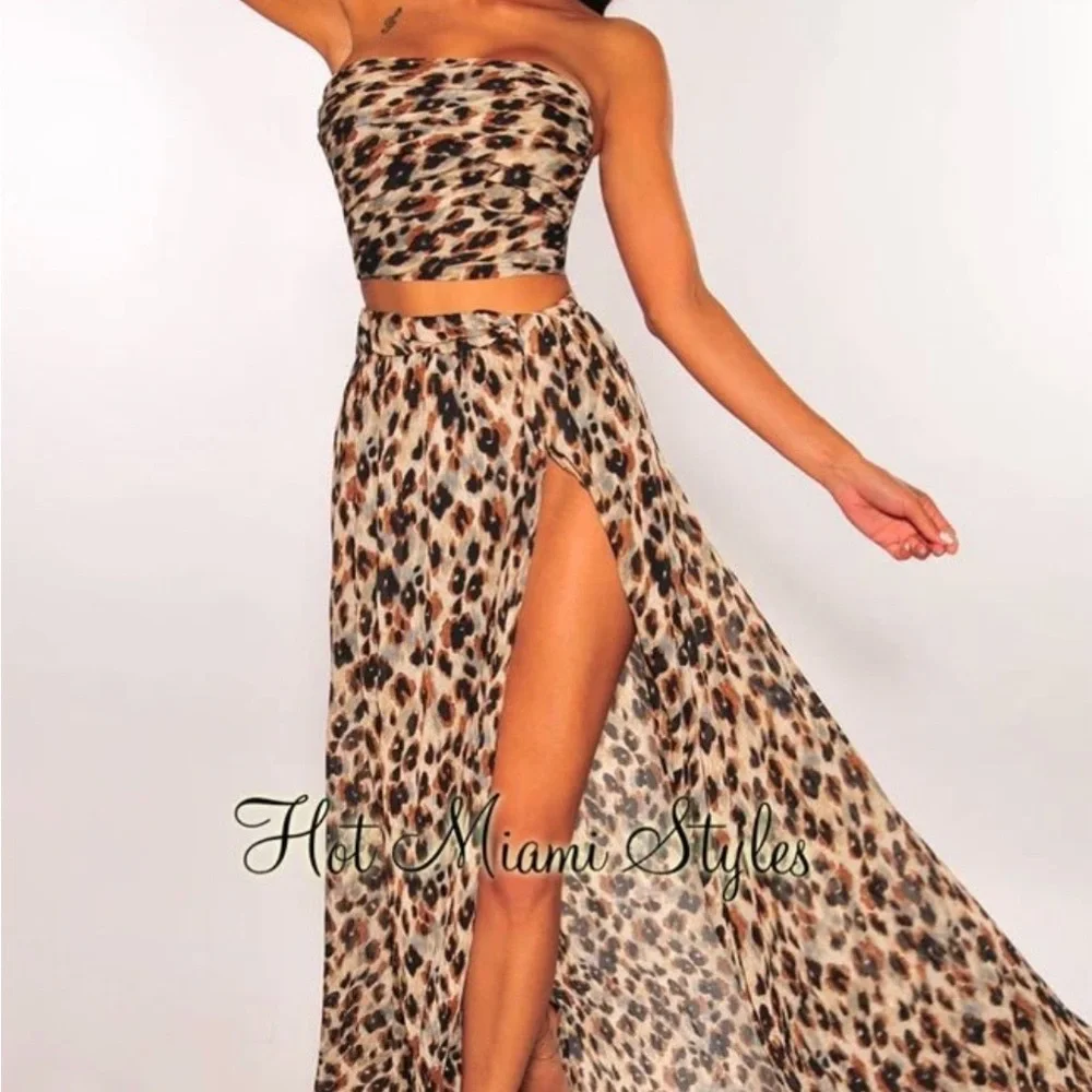 Leopard Print Two-Piece Set - Picture 3 of 6